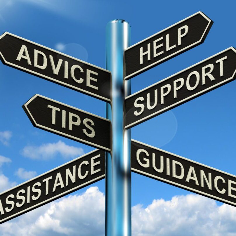Advice,Help,Support,And,Tips,Signpost,Shows,Information,And,Guidance.